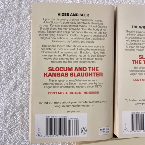 Vintage  Jake Logan Action Western Romance Novels x3 - Picture 9 of 12